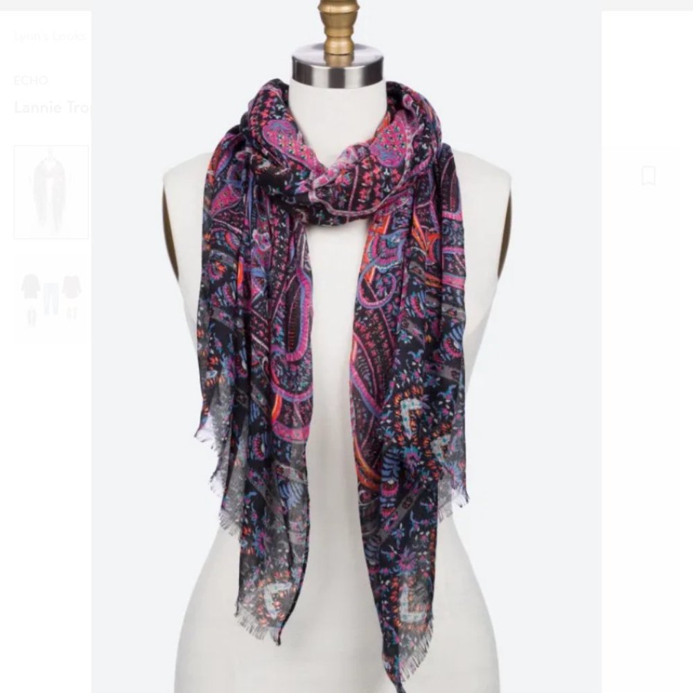 Stitchfix - ECHO - Lannie Tropic Paisley Oblong Scarf - NWT